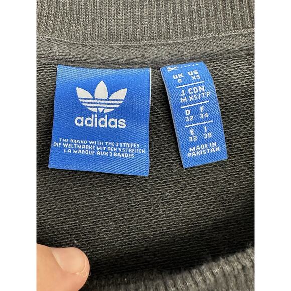 Adidas Crewneck Sweatshirt Mens XS Long Sleeve Pullover Pockets Trefoil Adult - Picture 3 of 8